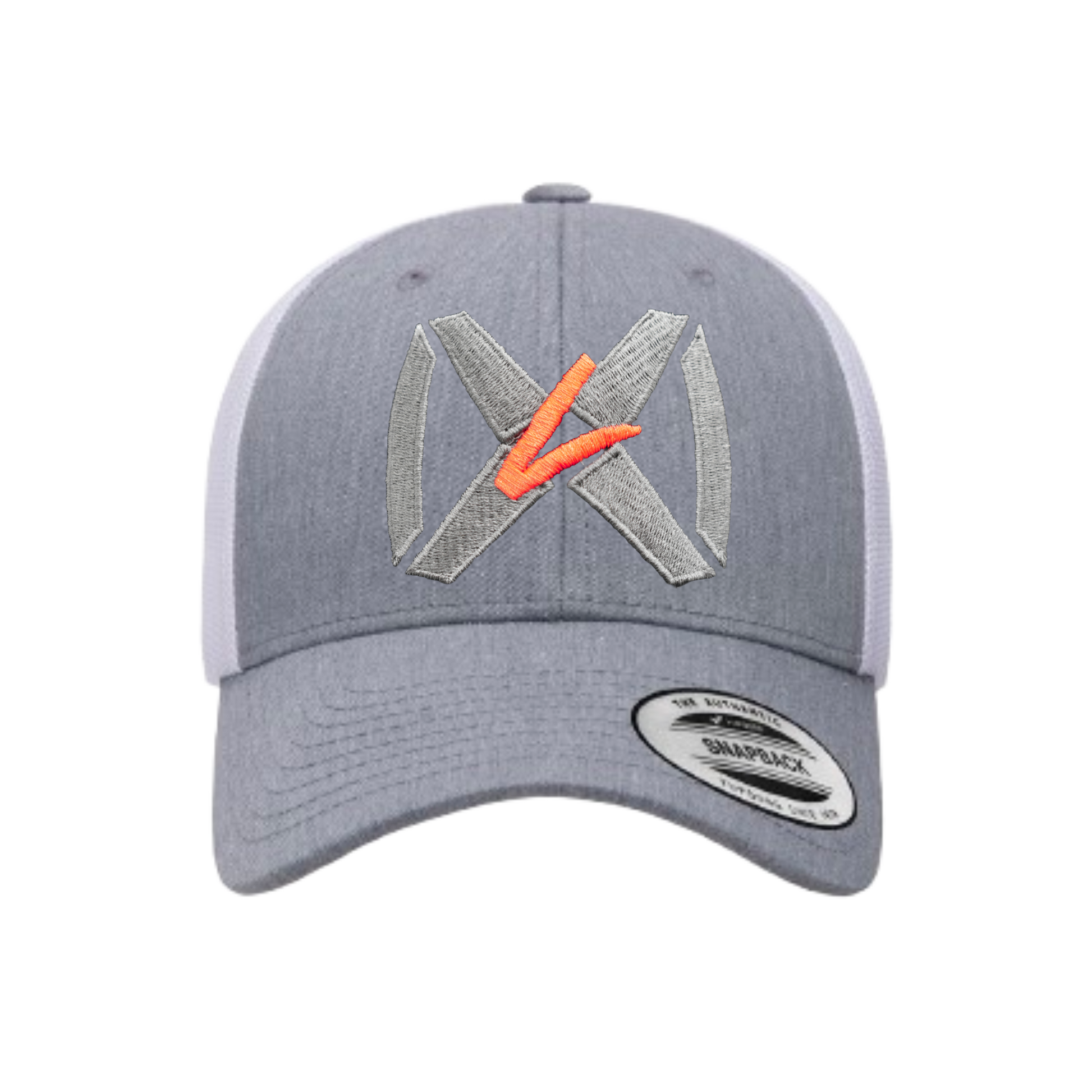 R112 Heather Gray/White - Gray Collar