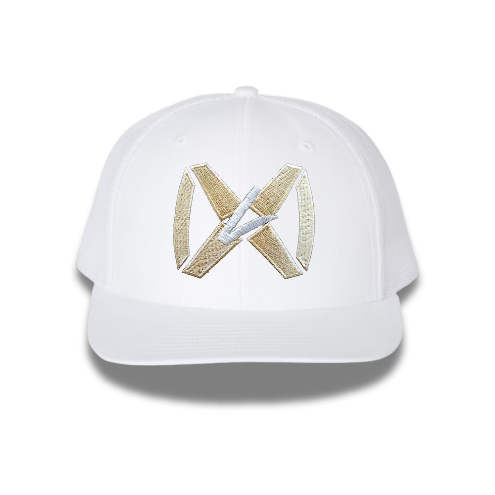 White/White - Gold Collar