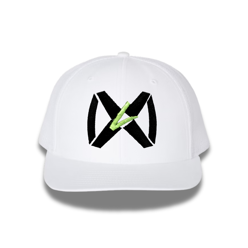 White/White - Black Collar
