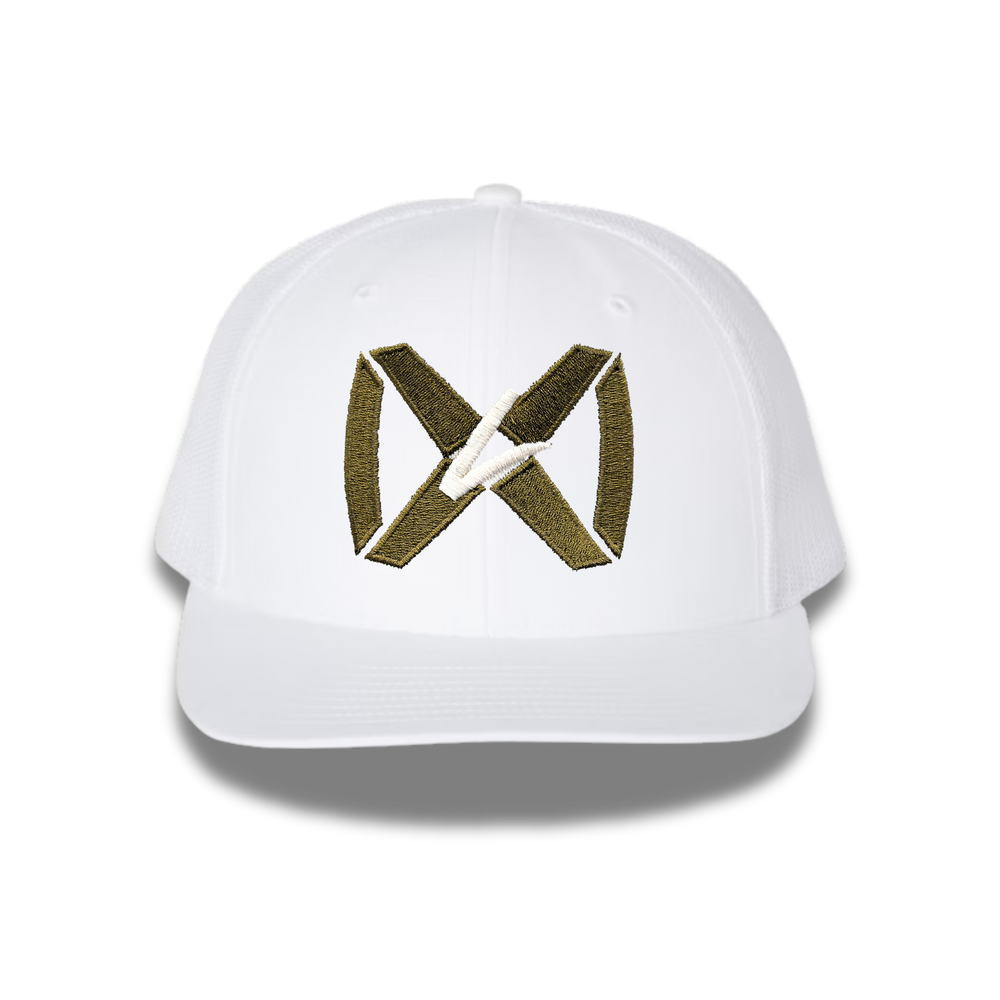 White/White - Green Collar