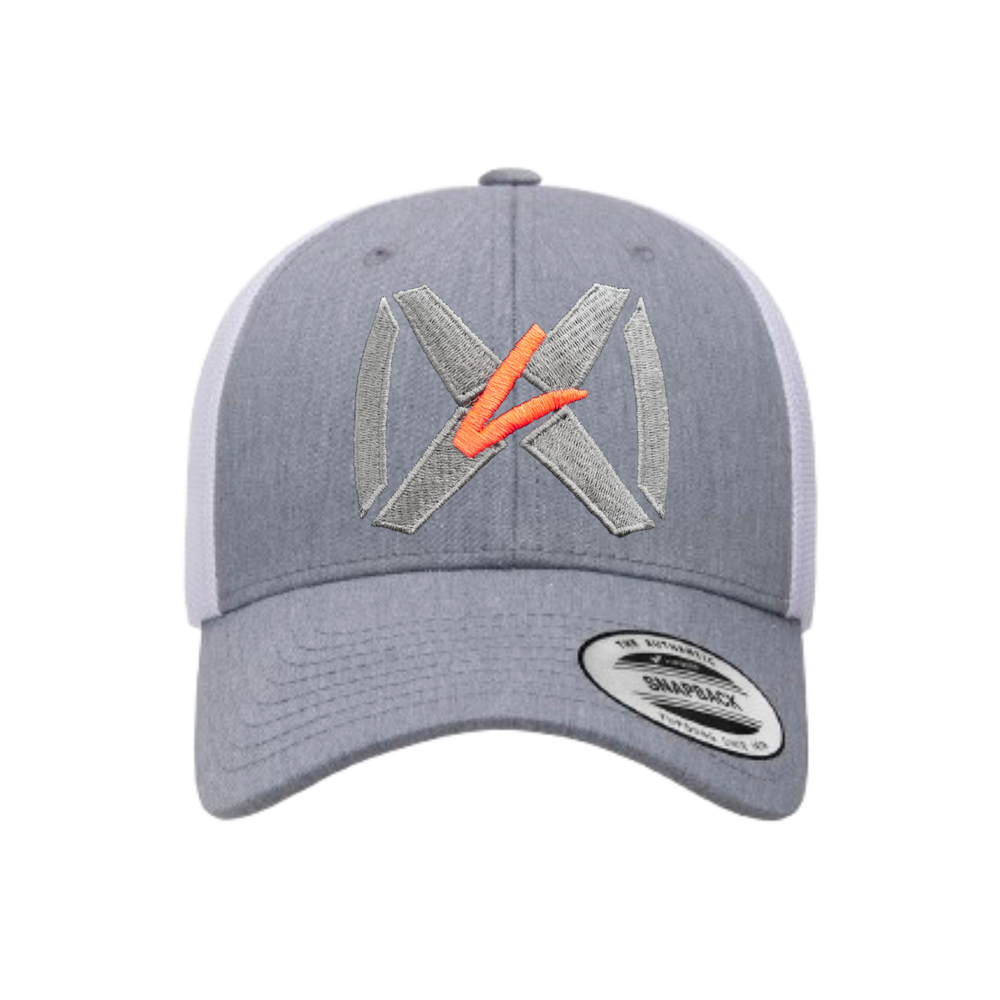 R112 Heather Gray/White - Gray Collar