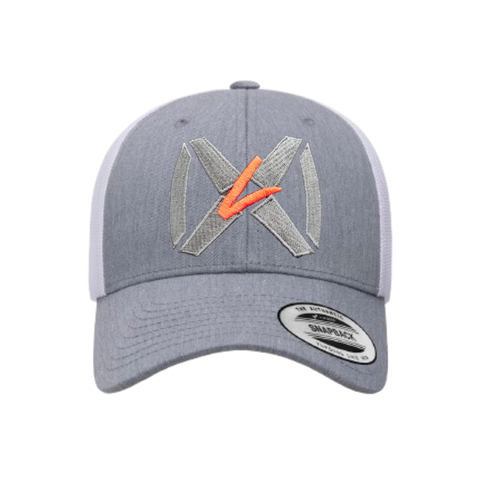 R112 Heather Gray/White - Gray Collar