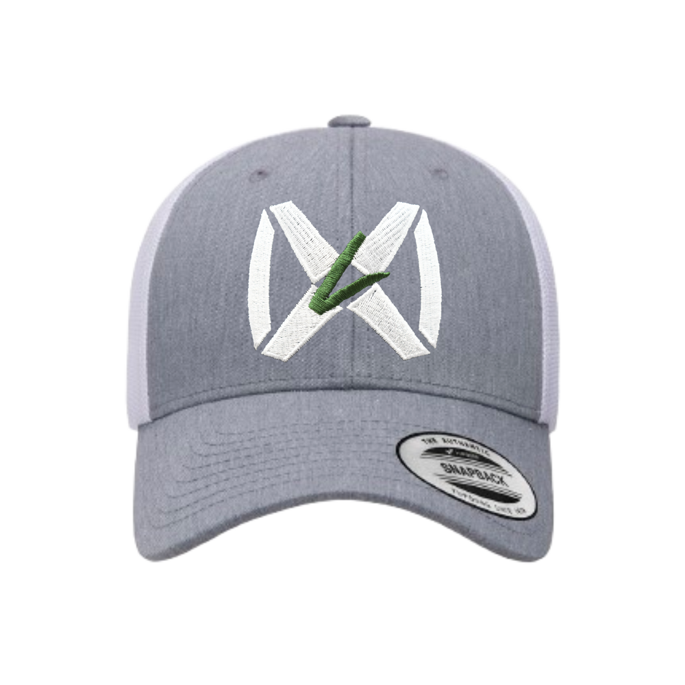 R112 Heather Gray/White - White Collar
