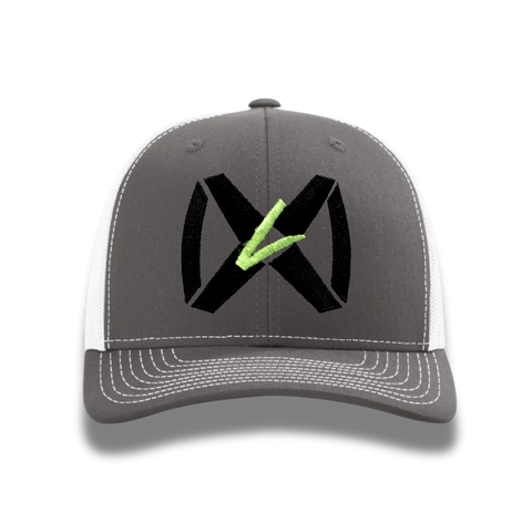 Charcoal Gray/White - Black Collar