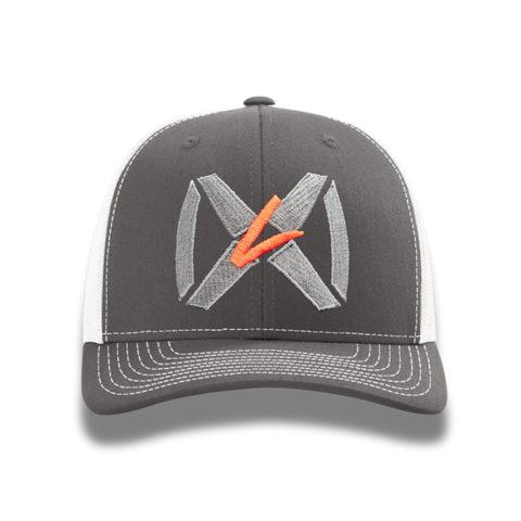 R112 Charcoal Gray/White - Gray Collar