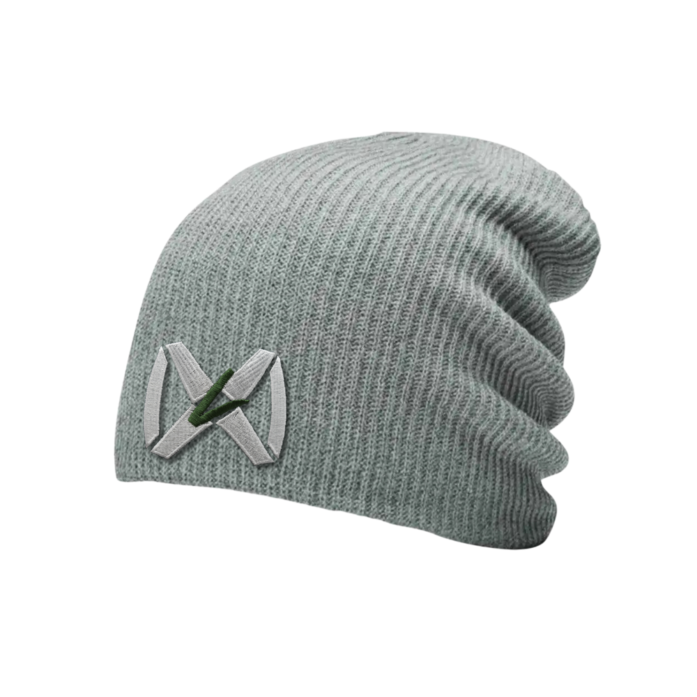 Heather Gray Beanie - White Collar